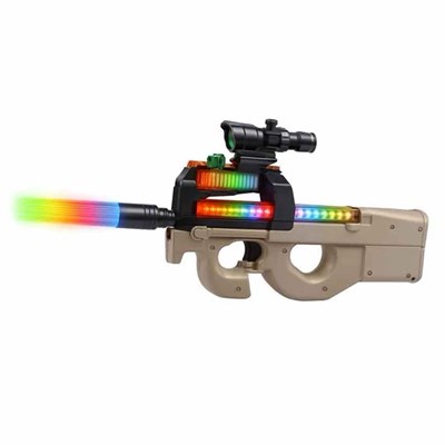 تفنگ اسباب‌ بازی شارژی تیر ژله‌ ای با نور LED و صدای شلیک مدل FNP90 SY509C_تفنگ اسباب بازی