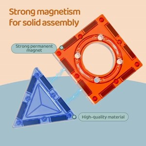 اسباب بازی ساختنی تایل مگنتی 113 قطعه مدل Magic Magnetic Blocks_لگو
