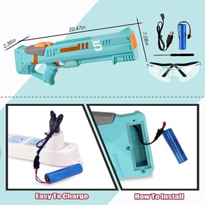 تفنگ اسباب بازی آب پاش بزرگ شارژی مدل Electric Water Gun Automatic_تفنگ اسباب بازی