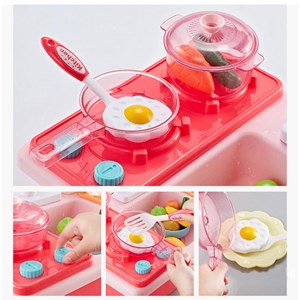 اسباب بازی سینک ظرفشویی به همراه اجاق گاز HOME KITCHEN_اسباب بازی لوازم خانگی