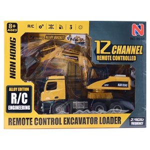 اسباب بازی بیل مکانیکی کنترلی بزرگ مقیاس 1:14 مدل EXCAVATOR LOADER NAN HONG 9916_ماشین کنترلی
