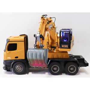 اسباب بازی بیل مکانیکی کنترلی بزرگ مقیاس 1:14 مدل EXCAVATOR LOADER NAN HONG 9916_ماشین کنترلی
