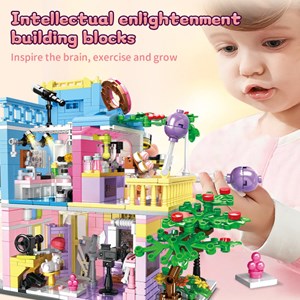 لگو فرندز ساختمان دو طبقه 880 قطعه مدل WOMA TOY C0255_لگو