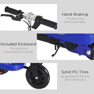 اسکوتر برقی تاشو 120 واتی با ارتفاع قابل تنظیم رنگ آبی مدل HOMCOM E Scooter_اسکوتر