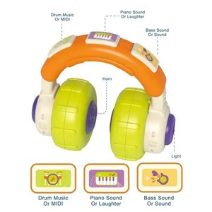 ست اسباب بازی هدفون کودک همراه با موس مدل Baby Music Set 6676_اسباب بازی موسیقی