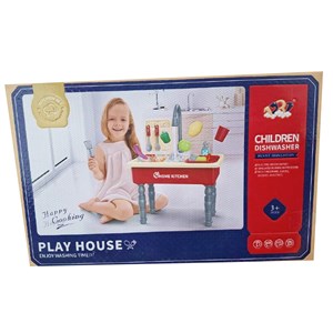 اسباب بازی سینک ظرفشویی پایه دار کودک 33 قطعه مدل Play Kitchen Sink Toys 1234_اسباب بازی لوازم خانگی