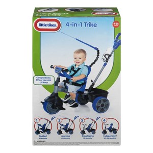 سه چرخه 4 در 1 لیتل تایکس مدل Little Tikes 4-in-1 Basic Edition Trike رنگ آبی_ دوچرخه