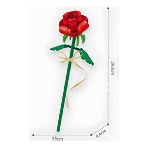 لگو شاخه گل رز قرمز مدل 611005