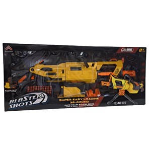 تفنگ اسباب بازی مسلسل رگباری پایه دار تیر فومی Blaster Shots Super Easy Loading Gun _تفنگ اسباب بازی