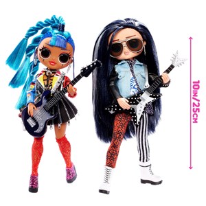 عروسک 2 تایی ال او ال سورپرایز LOL Surprise سری OMG Remix مدل Rocker Boi و Punk Grrrl_عروسک سورپرایزی